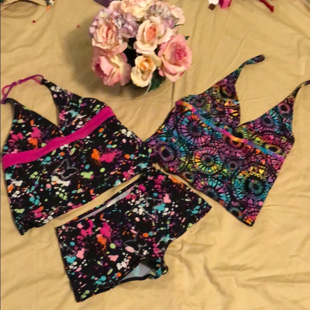 2 piece bikini and a top